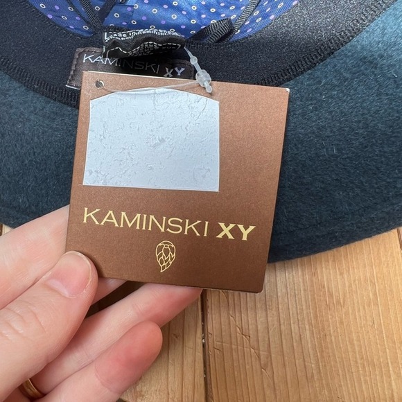 NWT Kaminski XY Bluesteel/Graphite Fur Felt Hat - Picture 8 of 10
